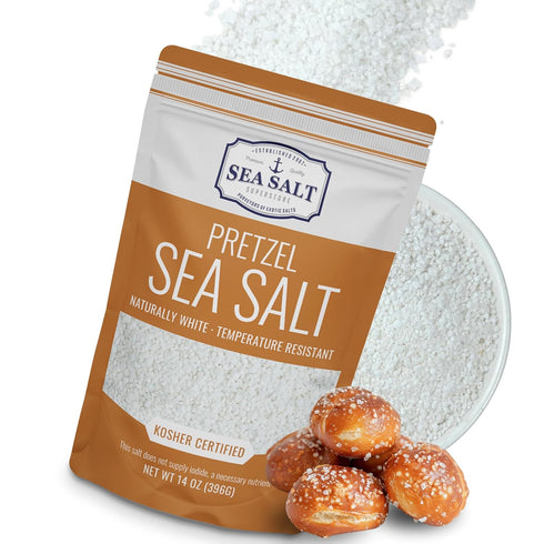 Pretzel Coarse Sea Salt for Soft Pretzels, Heat Resistant Bagel and Soft