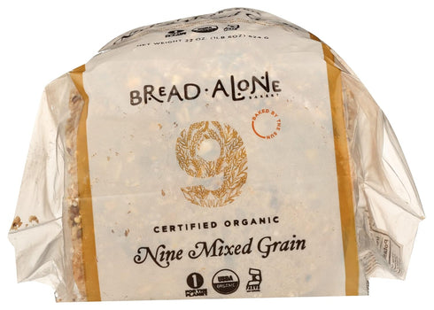 Bread Alone 22 oz , Organic Nine Mixed Grain, Pullman Loaf, Sliced