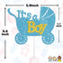 Blue Glitter It's a Boy Cake Topper for Baby Shower, Baby Boy Birthday Party Sign, Gender Reveal Decoration Supplies