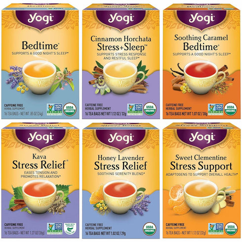 Yogi Tea Stress Relief & Herbal Tea Variety Pack - 16 Bags