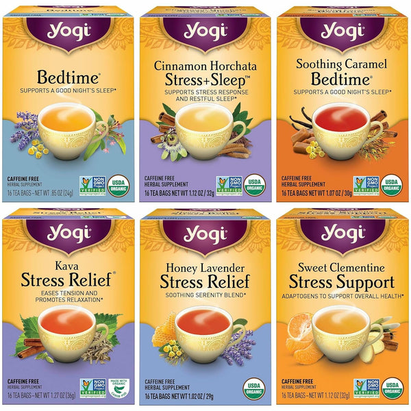 Yogi Tea Stress Relief & Herbal Tea Variety Pack - 16 Bags