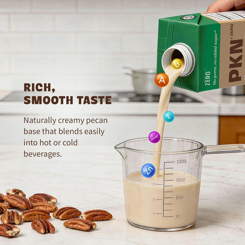 32 Oz (Pack 6) PKN Zero Pecan Milk - Fl of - Dairy-Free, No Added Sugar, No Seed Oil, Vegan, Plant-Based Milk