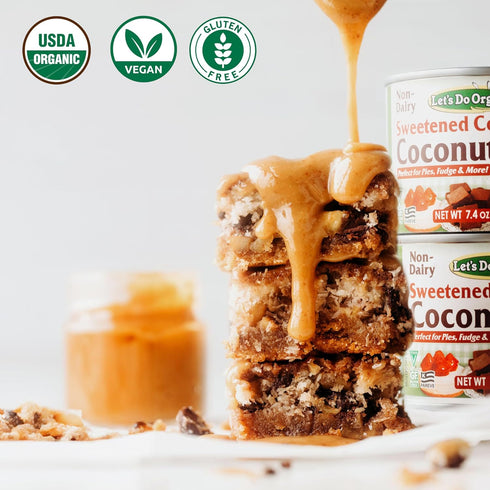 7.4 (Pack 6) Lets Do Organic Caramel Condensed Coconut Milk - Vegan Condensed Milk Canned, Coconut Condensed Milk
