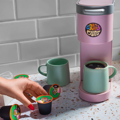 80 Count(Pack 1) Crazy Cups Decaf Flavored Coffee Pods, Decaffeinated Chocolate Raspberry Truffle Flavored Coffee