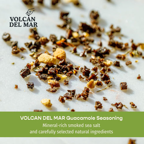 VOLCAN DEL MAR 100% 3.5 oz Mesquite Smoked Sea Salt Blend Unrefined Gourmet Sea Salt Flakes from Mexico Natural
