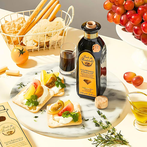 8.45 fl.oz. (250ml), Balsamic Vinegar of Modena FONDO MONTEBELLO IGP-Certified, Dense and Delicious Balsamic Vinegar
