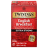 Twinings English Breakfast Extra Strong Black Tea Individually Wrapped Bags, 20 Count