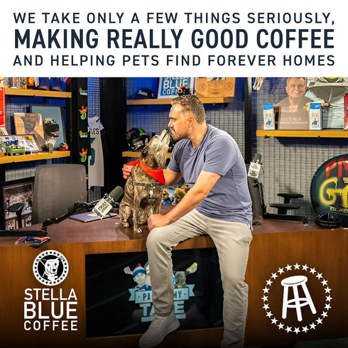 100% 12 oz Stella Blue Ground Coffee, Big Cat Blend, Medium Roast, Fresh Coffee Ground Arabica, Smooth Balanced Roast