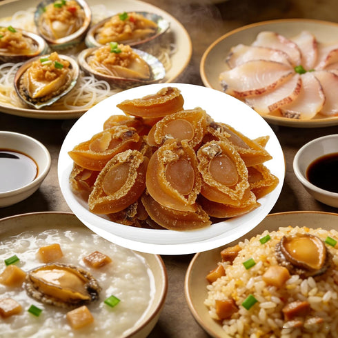 17-20 100% 4OZ/Bag Dried Abalone pcs DABC OAK LAND Dried Seafood Rich in Collagen Natural Sun Dried Seafood