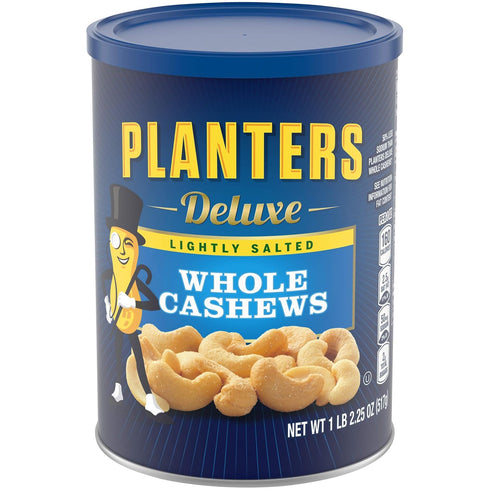 Planters (34oz) (18.25oz Deluxe Salted Mixed Nuts and Lightly Salted Deluxe Whole Cashews Canister)