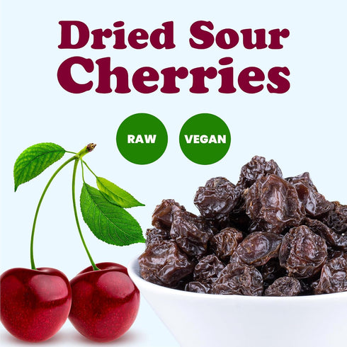 1.5 Food to Live - Dried Sour Cherries, Pounds Tart, Soft & Juicy Nature's Candy. Whole Fruit Snack. Lightly Sweetened