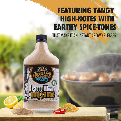 12.5 Hi-Tone White Bbq Sauce, Mayo Bbq Seasoning and Dipping Sauce with Vinegar and Lemon, Gluten-Free White Sauce