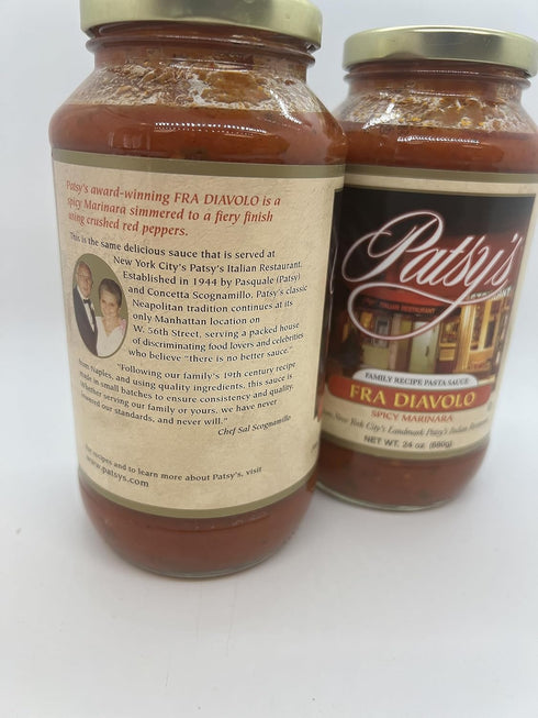 Patsy's 24 2 Count) Italian Restaurant Sauce, ouce jars, made with all-natural ingredients, Gluten Free, Family Recipe