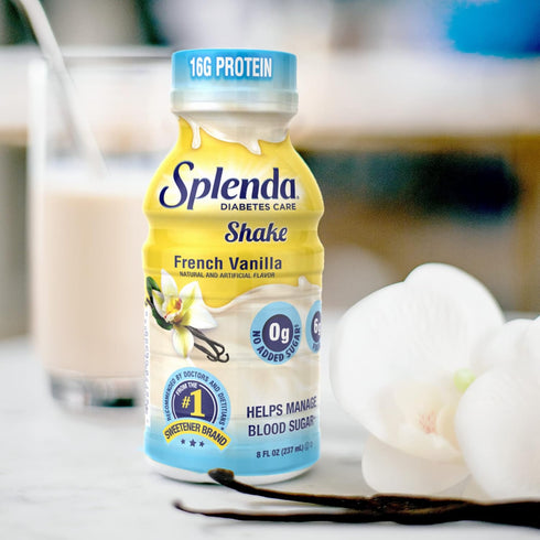 8 Oz (Pack 24) SPLENDA Diabetes Care Shakes - Meal Replacement Shake, French Vanilla, Fl