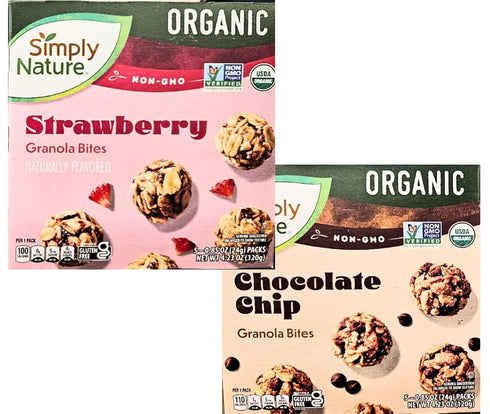 Generic 2 Boxes - Organic Chocolate Chip & Strawberry Granola Bites 4.23oz 120g