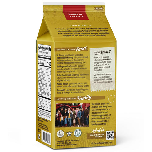24 oz 6 Pack, Ralston Family Farms Golden Rice, Carton: American Grown, Non-GMO, Naturally Gluten Free