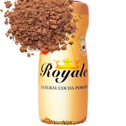 African Delights Royale Natural Cocoa Powder for Baking Black, Dark, Ceremonial Cacao,