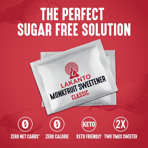 Packets 2X (3g 300 Count) Lakanto Classic Monk Fruit Sweetener with Erythritol - Sweetness White Sugar Replacement