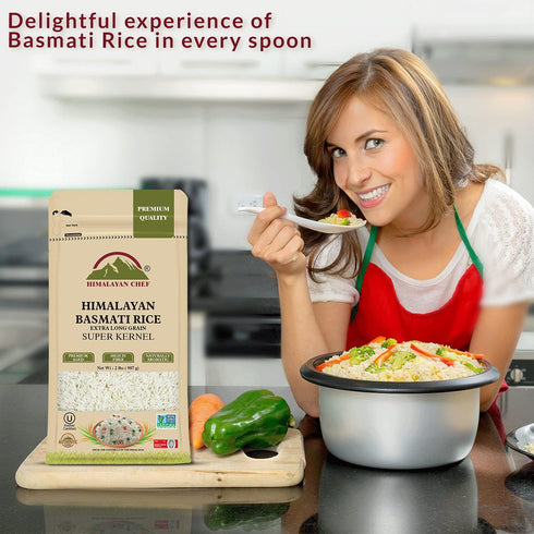 2 lbs (Pack 2) Himalayan chef White Basmati Rice
