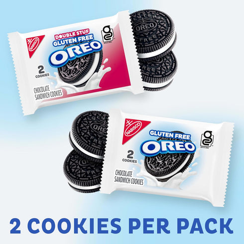 Pack, 20 Packs (2 Pack) OREO Gluten Free Original & Double Stuf Chocolate Sandwich Cookies Variety Gluten Free Cookies