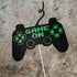Game On Big Cake Topper - Black and Green Glitter Video Game Controller Cake Decorations for Kids