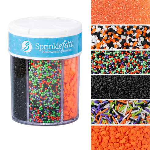 Sweets Indeed Halloween Sprinkles, Edible Sprinkle Mix, Pumpkin Jimmies, 6.45 ounces for Cake Decorations, Baking, Ice