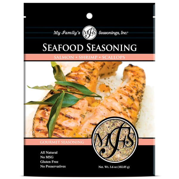 My Family's Seasonings My Family's Seafood Seasoning Pack All-Natural Shrimp, Scallops & Salmon Seasoning No