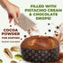 Pack 1 750g (1.65 lb) 1 Italian Pistachio and Chocolate Panettone, of - Artisan Holiday Bread, Festive Dessert, Premium