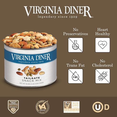 by Virginia Diner Pack 18 Oz Virginia Diner Tailgate Snack Mix - Gourmet Snack Mix with Cashews, Sesame Sticks, Pepitas