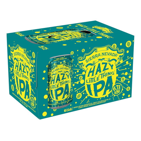 SIERRA NEVADA 6 12 oz 6.7% Hazy Little Thing Unfiltered, pk, cans, ABV
