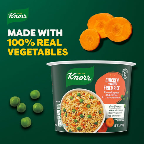 2.6 oz Knorr Rice Cup Chicken Flavored Fried Rice Delicious Rice Dish No Artificial Flavors or Preservatives