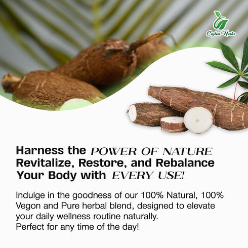 CEYLON HERBS 100% Cassava Flour - Pure, Gluten-Free, Grain-Free Flour for Baking and Cooking