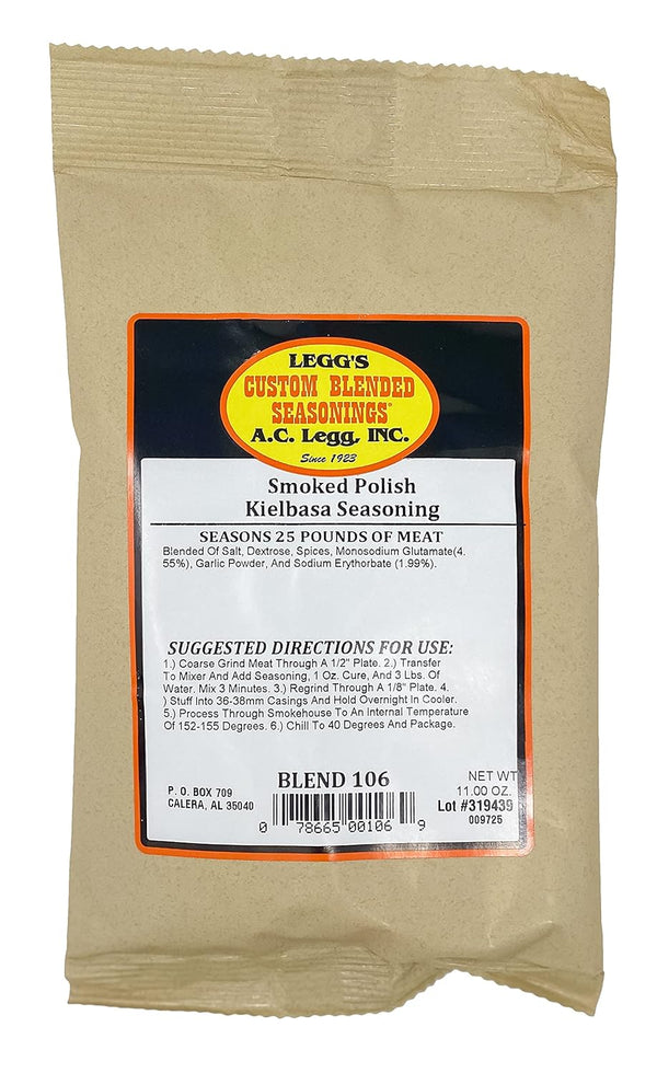 Legg's Old Plantation Seasonings A.C. Legg INC Smoked Polish Kielbassa Seasoning