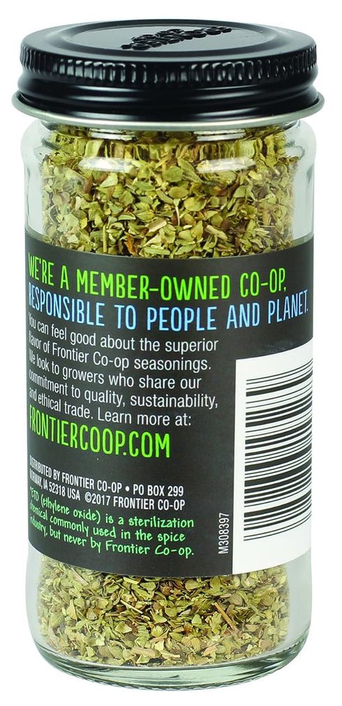 Frontier Co-op Oregano Leaf - 0.38 Ounce Jar, Great for Pizza, Italian & Mexican Fare, Kosher