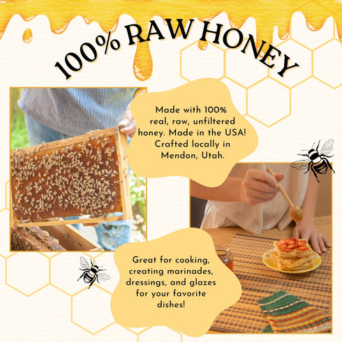 100% 12 oz 2 Pack Slide Ridge Honey Pure, All Natural, Raw & Unfiltered - Squeeze Bottle