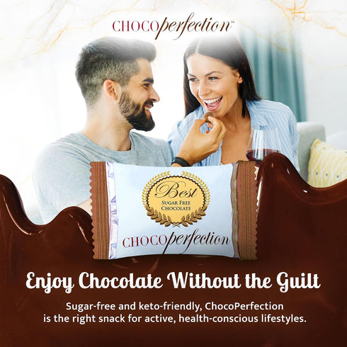 12 Pack ChocoPerfection Zero Sugar Milk Chocolate Truffles - Keto Friendly Smooth Creamy European Confection, Low