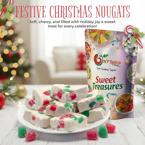 5 Gummies NY Spice Shop Christmas Spice Drops - Pound Red and Green Spice Drop - Festive Gumdrop Candy - Holiday