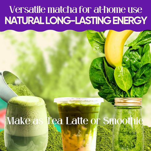 150g (25 70mg Mushroom Matcha servings, Caffeine, Zero Sugar) with Lions Mane, Cordyceps, Reishi, Chaga | Adaptogenic
