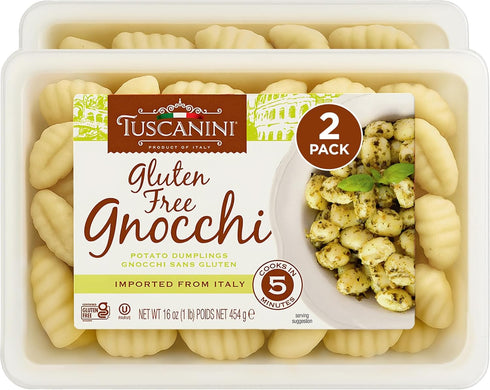 Tuscanini Gluten Free Potato Gnocchi, 16oz (2 Pack) | Imported from Italy,