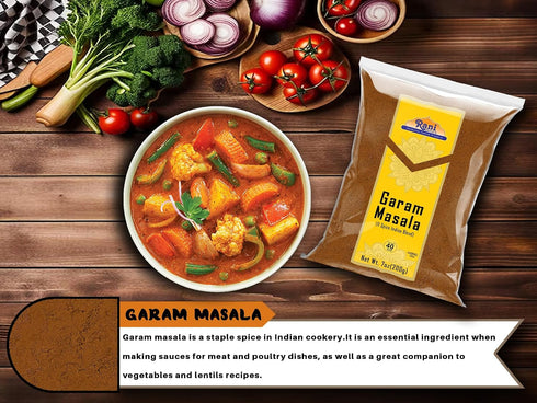 11-Spice 7oz (200g) Rani Garam Masala Indian Blend ~ All Natural, Salt-Free | Vegan | No Colors | Gluten Friendly |