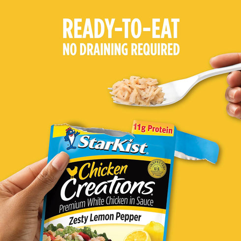 2.6 oz (Pack 12) StarKist Chicken Creation Zesty Lemon Pepper - Pouch