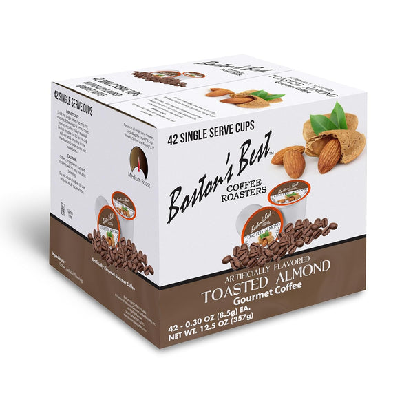Bostons Best - Toasted Almond Flavored Delicious Gourmet Coffee Compatible with Keurig
