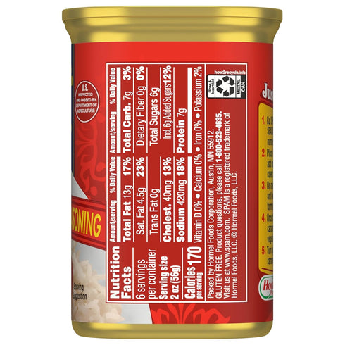 7 12 oz (12 Pack) SPAM with Tocino Seasoning, Grams of Protein Per Serving, Can