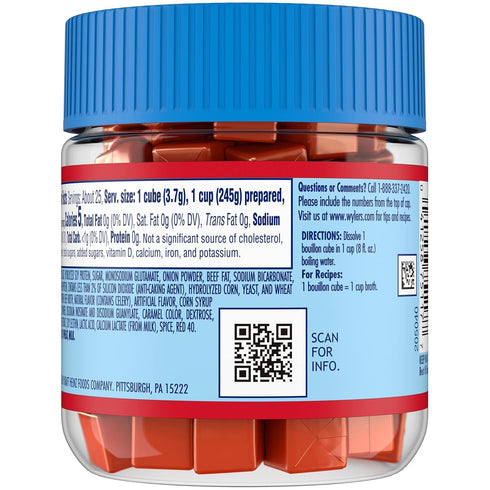 (3.25 oz Wyler's Instant Bouillon Beef Flavored Cubes Jar)