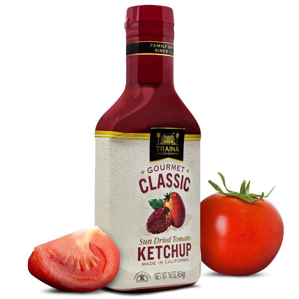 Traina Home Grown Gourmet Classic Ketchup - No Corn Syrup, Non GMO,