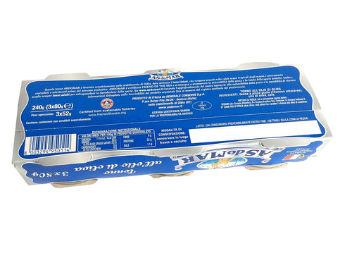 As Do Mar 3 Pack 80g Italian Tuna Fish in Olive Oil - Tuna fish in Olive Oil - Imported direct from Italy - of tins