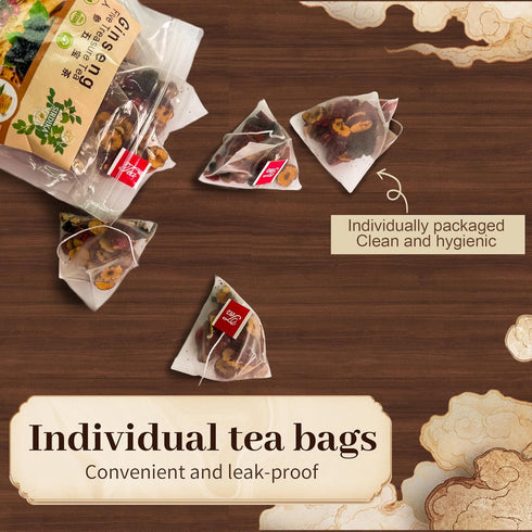 Mulberry (2 Bag(50PC)) Ginseng Five Treasures Tea Kidney Tea - Ginseng & Herbal Teas Natural Chinese Red Date Kidney