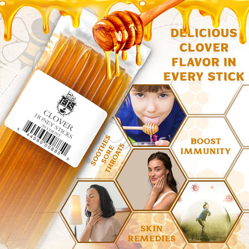 Store 20 Count English Tea Honey Sticks | All-Natural Honeystix With Gluten-Free Grade A Honey | Mini Honey Stick