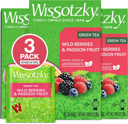 Wissotzky Wild Berries & Passion Fruit Green Tea (3 Pack - 60