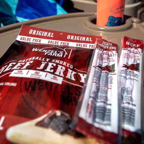 10 oz. Wenzel's Farm Original Beef Jerky | Naturally Smoked | No MSG, Fillers, Binders, Artificial Colors | Gluten Free